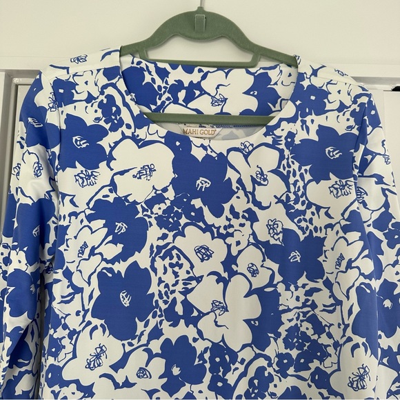 Like New! Magi Gold Floral Print Dress - Picture 4 of 5